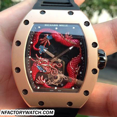 理查德·米勒Richard Mille RM 057 玫瑰金 Red Dragon 紅色龍 Jackie Chan 成龍定制版-rhid-117873