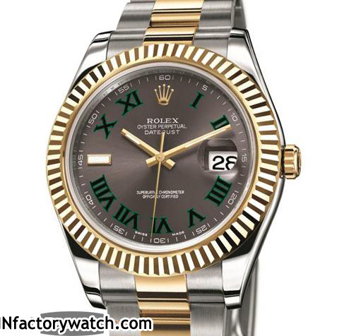 勞力士Rolex Datejust 日志型 116333-72213 藍寶石水晶拱形玻璃 316F不鏽鋼 間18K真金錶帶-rhid-117990