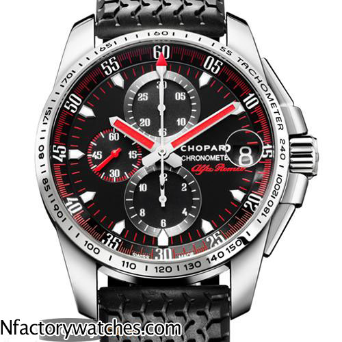 蕭邦Chopard GRAN TURISMO XL ALFA ROMEO系列 168459-3028 亞洲7750自動計時碼錶 藍寶石水晶玻璃 黑色錶帶膠帶-rhid-118058