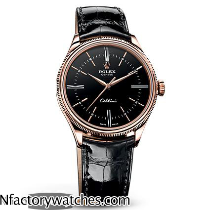 勞力士Rolex cellini 切利尼 m50505-0005 316L精鋼 電鍍玫瑰金錶圈 316L精鋼錶蒙 防劃藍寶石水晶 -rhid-118078