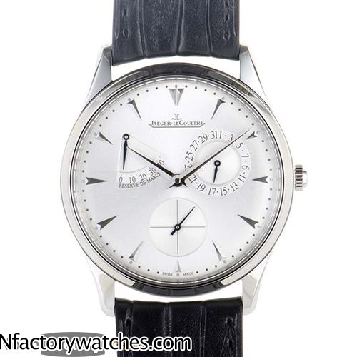 積家Jaeger-LeCoultre MASTER ULTRA THIN 超薄大師系列 Q1378420 海鷗複刻積家 圓形錶帶黑色牛皮 316L不鏽鋼-rhid-118101