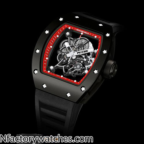 理查德·米勒Richard Mille RM 055 黑紅款 日本MIYOTA 6T51自動上鏈機芯 藍寶石水晶玻璃-rhid-118128