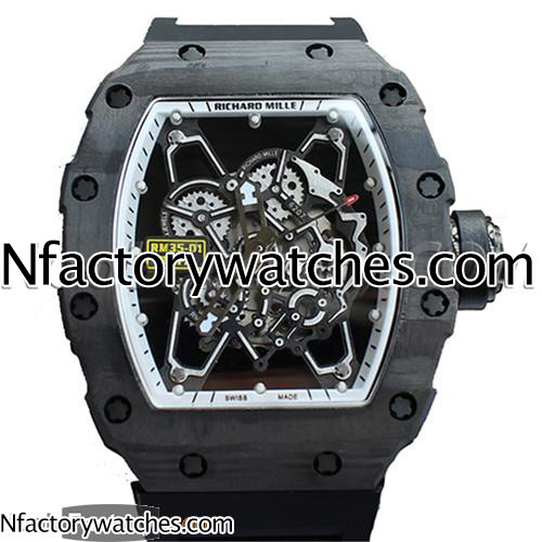 理查德·米勒Richard Mille RM 35-01 白色 日本MIYOTA 6T51自動上鏈機芯 碳纖維錶殼 藍寶石水晶玻璃-rhid-118158