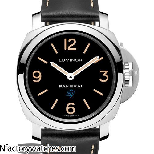 沛納海 Panerai LUMINOR BASE LOGO ACCIAIO PAM00634 PAM634 藍寶石水晶玻璃 黑色牛皮錶帶-rhid-16900