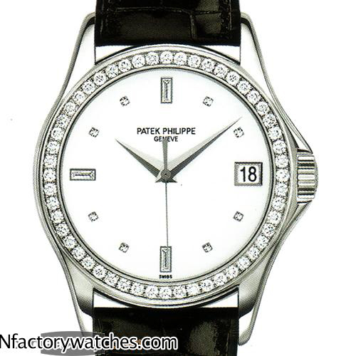 百達翡麗 PATEK PHILIPPE 古典錶系列 calatrava 5108 316L不鏽鋼 藍寶石水晶玻璃 黑色牛皮錶帶-rhid-118176