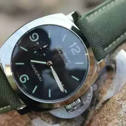 沛納海Pam618，基于亞洲7750自動，修飾的P9000316L不鏽鋼錶圈 藍寶石水晶玻璃 超級夜光錶帶綠色尼龍錶帶-rhid-118231