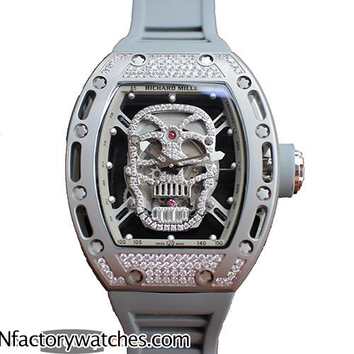 理查德·米勒Richard Mille RM 052 限量版 日本 MIYOTA 6t6T51 21J 自動機芯 藍寶石水晶玻璃 骷髅錶盤-rhid-118236