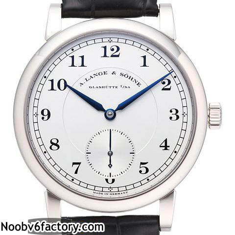 朗格Lange 1815系列 233.026 亞洲17J手動上鏈機械機芯 316L不鏽鋼 白色錶帶黑色牛皮錶盤-rhid-118309