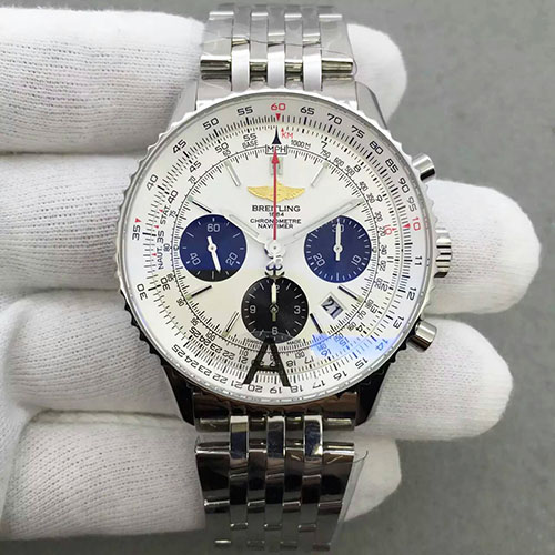 百年靈 Breitling 航空計時系列白殼白面 搭載7750機芯 316精鋼錶殼 JF出品-rhid-65