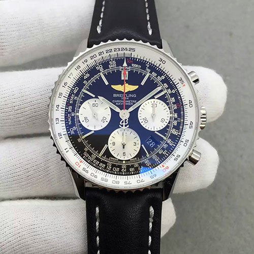 百年靈 Breitling 航空計時系列白殼黑面 搭載7750機芯 316精鋼錶殼 藍寶石玻璃-rhid-63