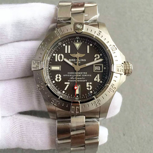 百年靈 breitling 復仇者系列三針黑面 搭載2824機芯 藍寶石鏡面 316L精鋼錶殼 -rhid-109