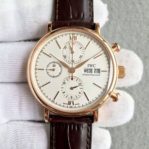 萬國 IWC 波濤菲諾 ChronoGraph計時腕錶系列 搭載7750機芯 316精鋼錶殼 出品-rhid-110733