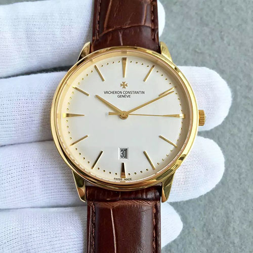 江詩丹頓 Vacheron Constantin 傳承系列85180/000G-9230腕錶 搭載進口9015改裝原版Cal.2450SC全自動機芯 意大利牛皮錶帶錶帶-rhid-110749