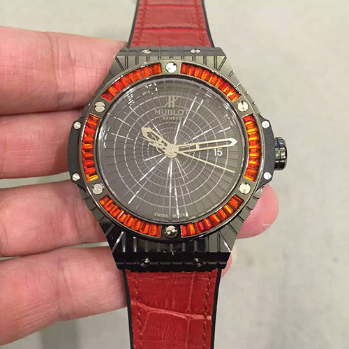 宇舶 Hublot 格子陶瓷 搭載2824機芯 藍寶石玻璃 陶瓷錶殼 JF出品-rhid-110877