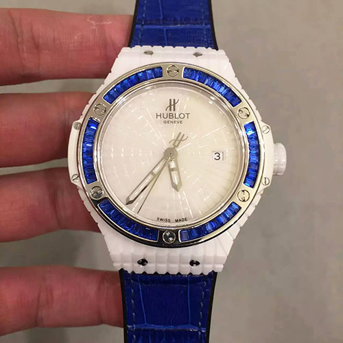 宇舶 Hublot 格子陶瓷 搭載2824機芯 陶瓷錶殼 高仿宇舶 JF出品-rhid-110880