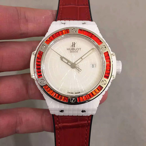 宇舶 Hublot 格子陶瓷 搭載2824機芯 宇舶精品腕表推薦 JF出品-rhid-110881