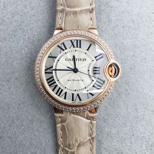 卡地亞 Cartier 玫金帶鉆圈中號 36mm JF出品-rhid-110919