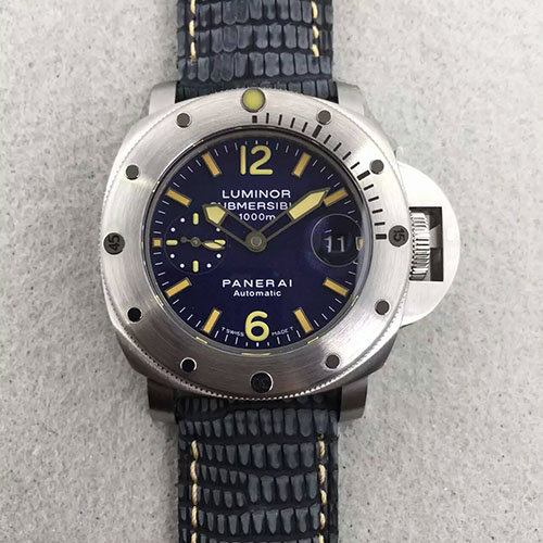 沛納海 Panerai Luminor Submersible系列pam064 搭載7750機芯 蜥蜴皮錶帶 316精鋼錶殼-rhid-110953