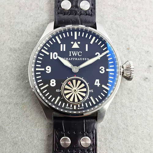 萬國 IWC 飛行員系列渦輪 黑面 高仿萬國 藍寶石玻璃 V6出品-rhid-110958