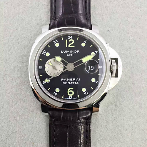 沛納海 Panerai Luminor GMT系列pam156 搭載7750機芯 真正意大利牛皮錶帶-rhid-110954