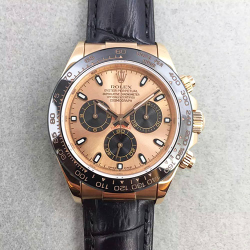 勞力士宇宙計型迪通拿系列116515LN粉盤黑色計時圈腕錶 勞力士 Rolex V5版迪通拿 DayTona 搭載7750機芯 藍寶石玻璃 316精鋼錶殼-rhid-111015