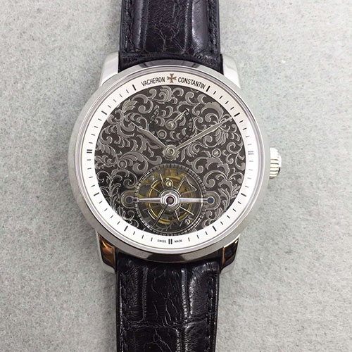 江詩丹頓 Vacheron Constantin 藝術大師系列 動能顯示鏤空手動上鏈陀飛輪 316精鋼錶殼-rhid-111043