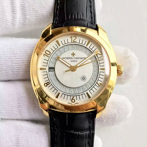 江詩丹頓 Vacheron Constantin 搭載性能穩定的Cal.2450 sc機芯 意大利牛皮帶-rhid-111127