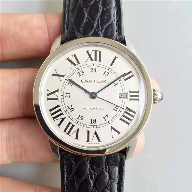 CARTIER 卡地亞 倫敦SOLO系列男款 噴砂日曆 A8出品 2892機芯-rhid-111257