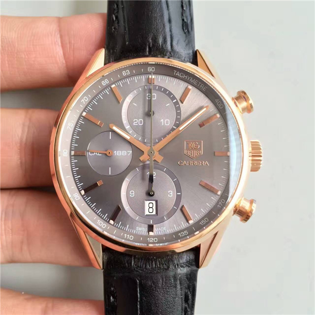 泰格豪雅 Tag Heuer卡莱拉系列 玫瑰金錶殼 CAR2141.FC8182腕錶-rhid-111347