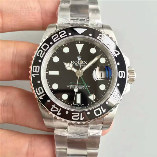 勞力士潜航者型系列116610LN-97200黑盤腕錶（黑水鬼） ROLEX 勞力士 GMT格林威治 全黑圈升級版V6S 市面最強版本 N廠精品-rhid-111372