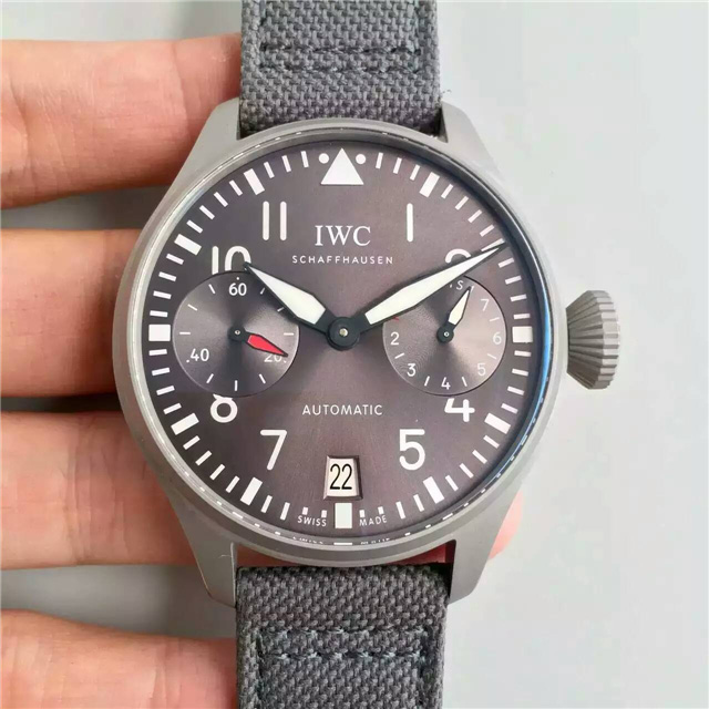 IWC 萬國 大飛 灰色噴砂殼套 動能顯示機芯 ZF出品-rhid-111389