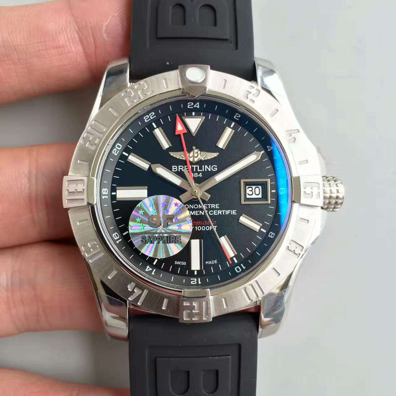 百年靈複仇者二代世界時間腕錶  GF新品 一比一複刻超級精鋼錶-rhid-116291