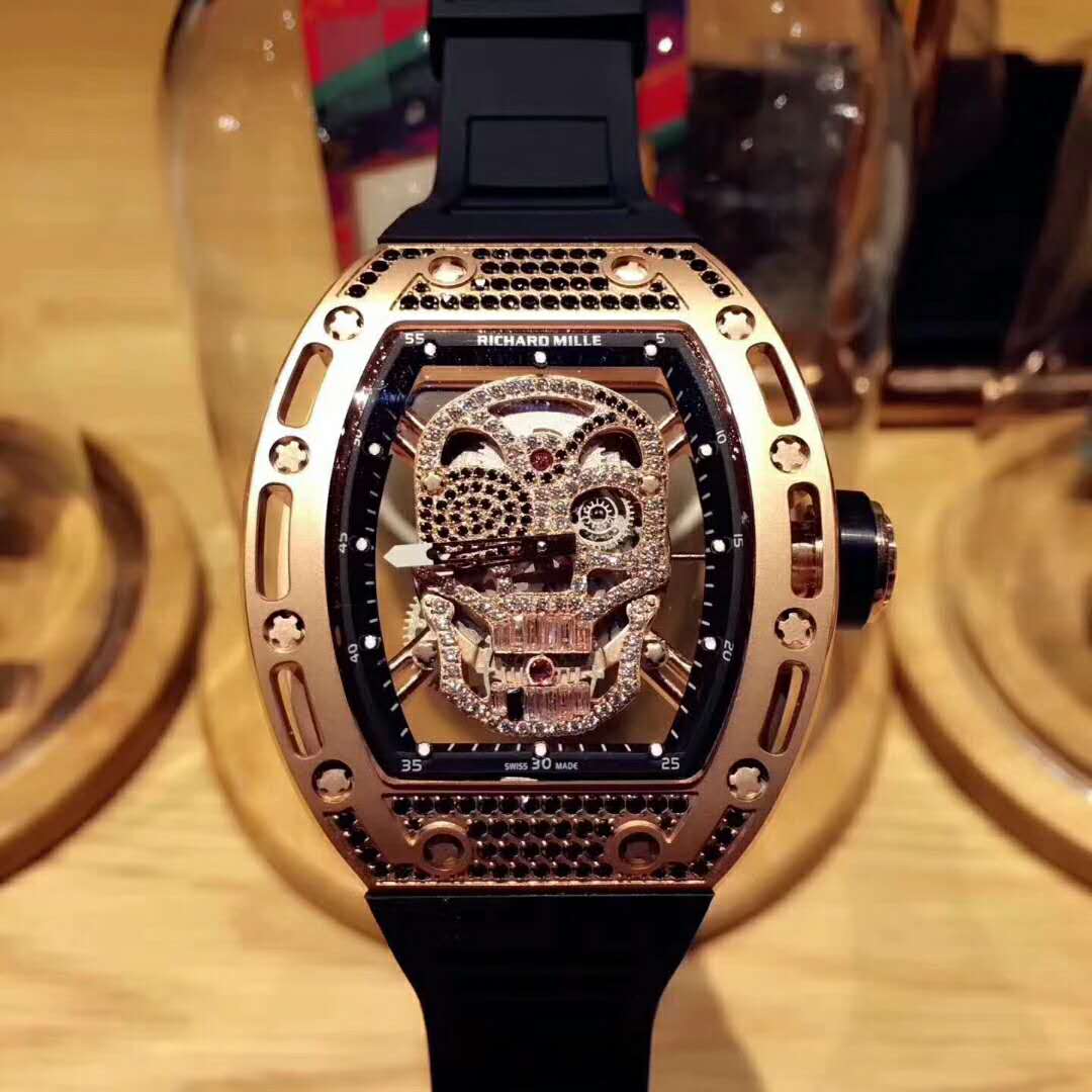 RICHARD MILLE 理查德米勒 RM52-01 镂空骷髅頭腕錶-rhid-118416