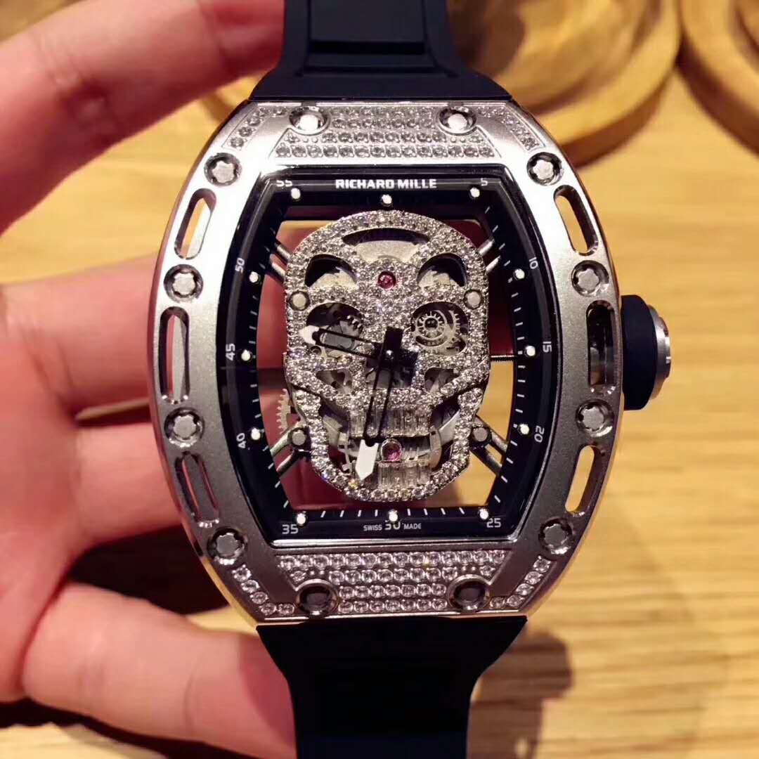 RICHARD MILLE 理查德米勒 RM52-01 镂空骷髅頭經典酒桶造型殼身腕錶-rhid-118415