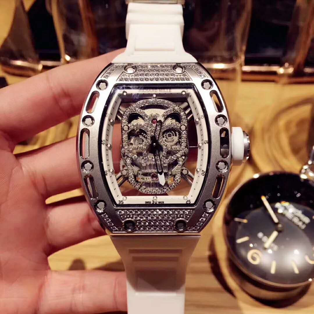 RICHARD MILLE 理查德米勒 RM52-01 镂空設計骷髅頭腕錶 酒桶造型殼身-rhid-118417