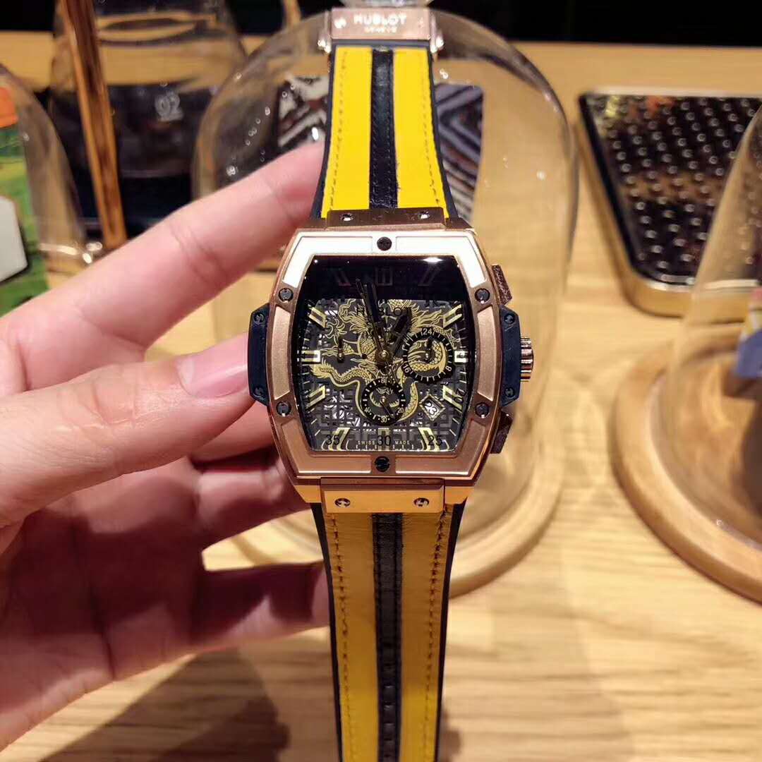 HUBLOT 宇舶（恒宝）李小龙75周年限量腕錶 李小龙衣服颜色专门定制錶带-rhid-118468