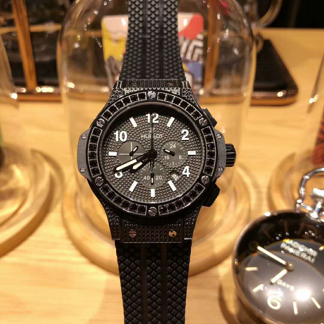 宇舶 (恒寶）Hublot 搭載進口多功能計時跑秒機芯 頂級鍍膜藍光耐磨玻璃鏡面腕錶-rhid-118474