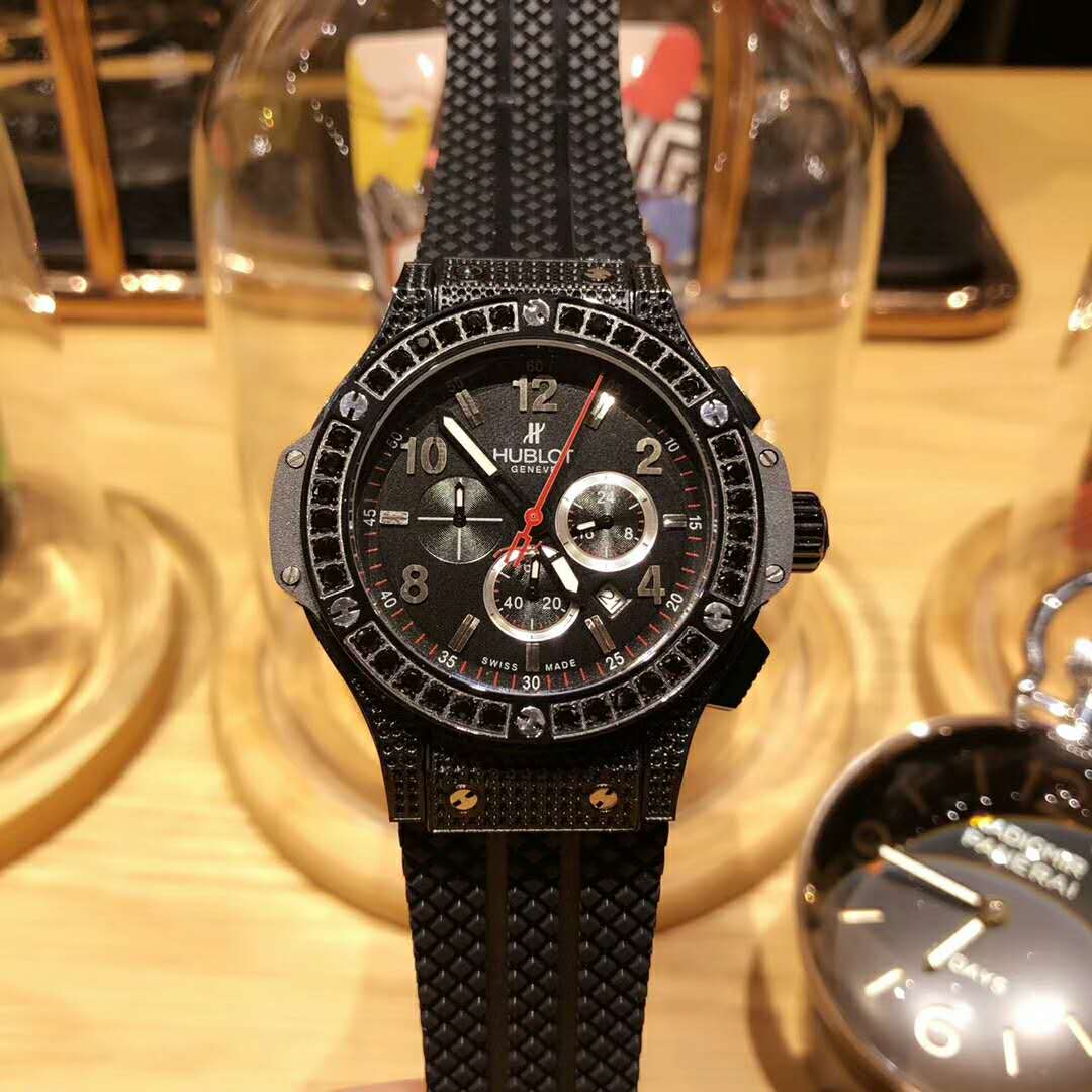 宇舶 (恒寶）Hublot 搭載進口多功能計時跑秒機芯 時尚霸氣腕錶-rhid-118475