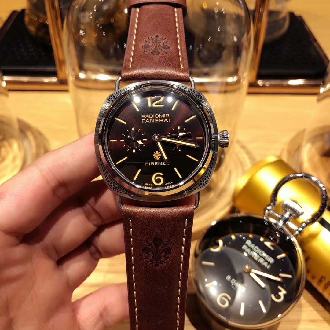 沛納海 PANERAI 604新款 克羅心雕花 男士頂級腕錶-rhid-118564