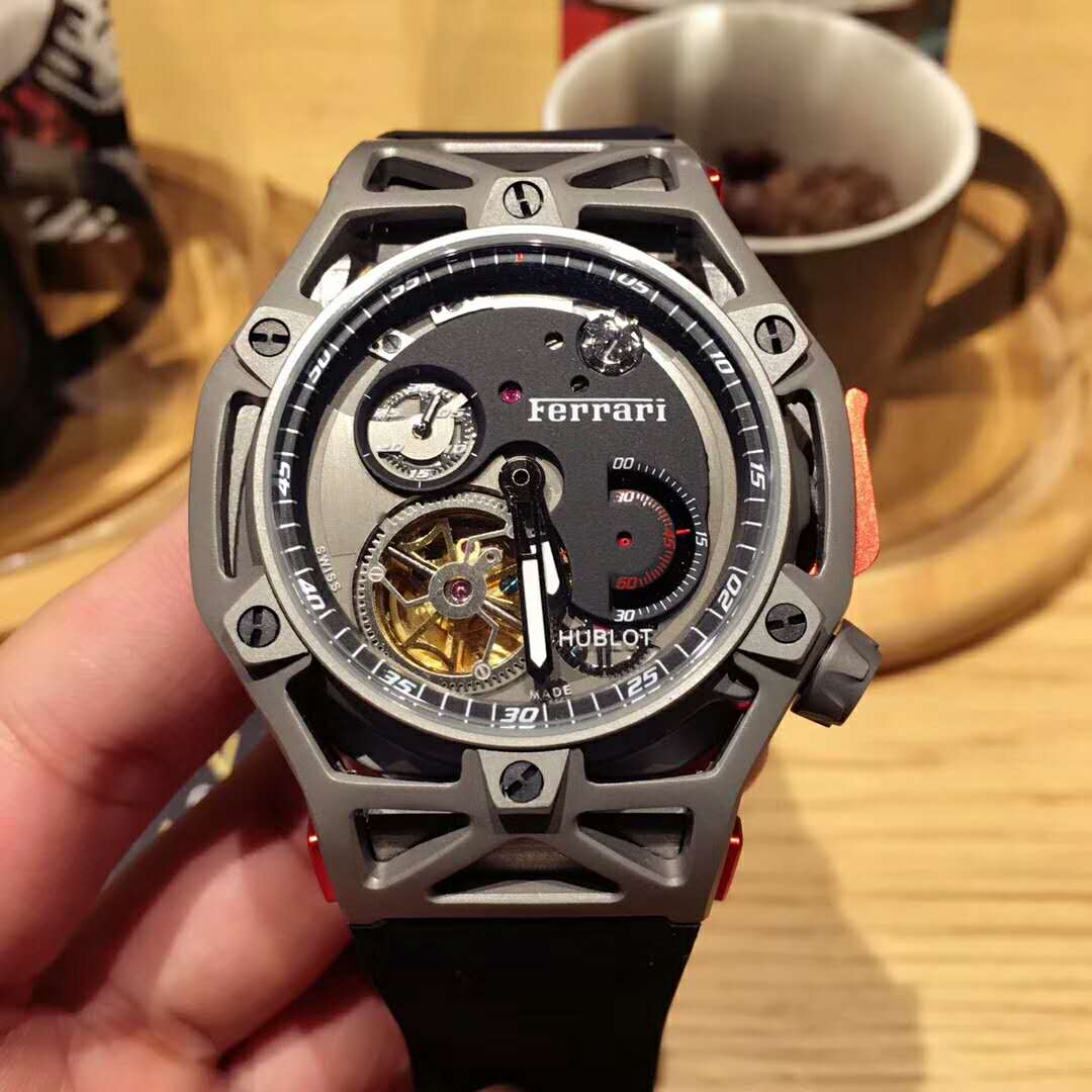 HUBLOT恒寶Techframe 法拉利70周年陀飛輪計時腕錶-rhid-118606