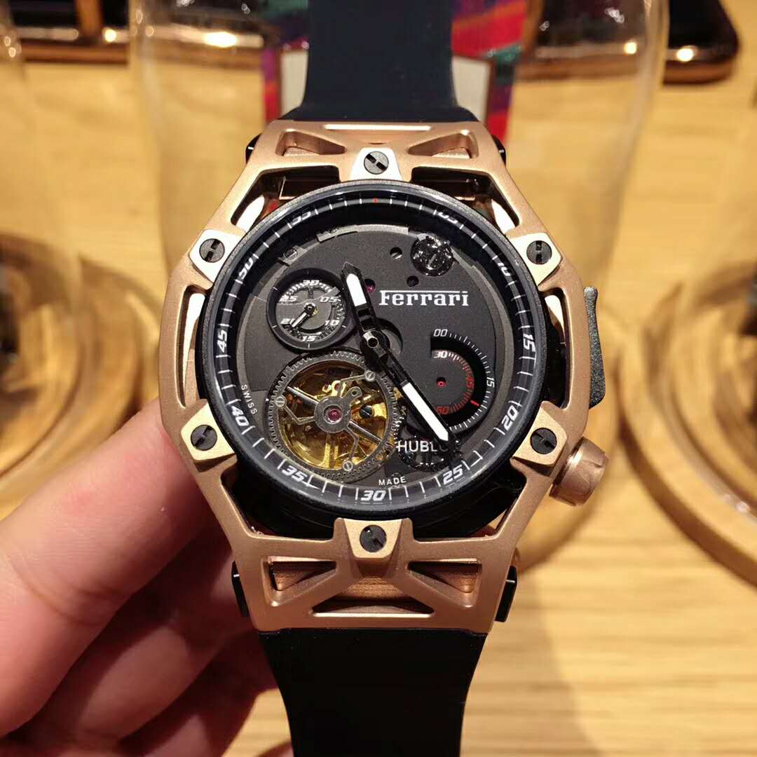 HUBLOT恒寶Techframe 法拉利70周年陀飛輪計時腕錶-rhid-118607