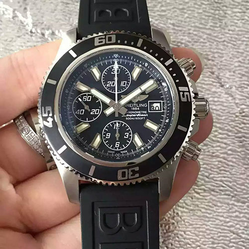 百年靈 Breitling 超級海洋系列 搭載7750機芯 316L精鋼 橡膠錶帶 直徑44mm-rhid-116390