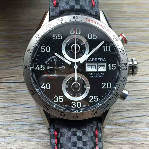 泰格豪雅 Tag Heuer V6TM商標 Calibre 1887自動計時碼錶系列CAR2013.BA0799腕錶 搭載定制版Calibre 1887自動計時機芯/ASIA7750機芯改版 藍寶石玻璃-rhid-116398