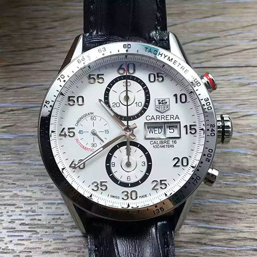 泰格豪雅 Tag Heuer V6TM商標 Calibre 1887自動計時碼錶系列CAR2013.BA0799腕錶 搭載定制版Calibre 1887自動計時機芯/ASIA7750機芯改版 AISI316L精鋼錶殼-rhid-116399