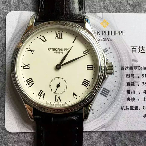 百達翡麗 Patek Philippe Calatrava系列5115G最強復刻版新款 搭載Cal.215ps手動上鏈機芯 30米深度防水-rhid-116432