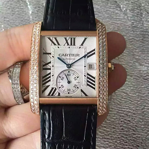 卡地亞 Cartier MC坦克系列 搭載ETA小秒自動機械機芯 藍寶石玻璃 JF精品 -rhid-116461