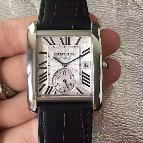 卡地亞 Cartier MC坦克系列 搭載ETA小秒自動機械機芯 316精鋼  直徑34mm*44mm-rhid-116462