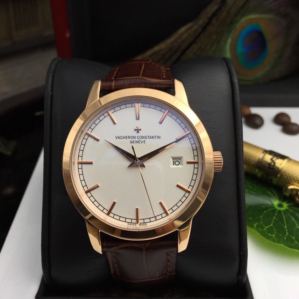 VACHERON CONSTANTIN 江詩丹頓 原裝明珠全自動機械機芯 白色錶盤-rhid-116717