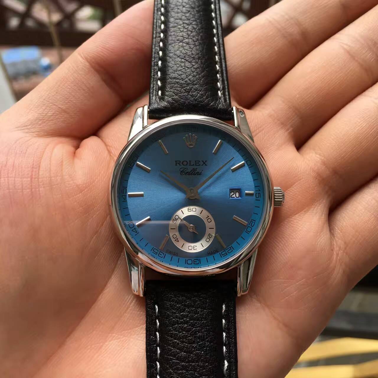 勞力士切利尼 精品男士多功能腕錶 凸拱藍寶石玻璃 ETA:2824多功能機械 -rhid-117357