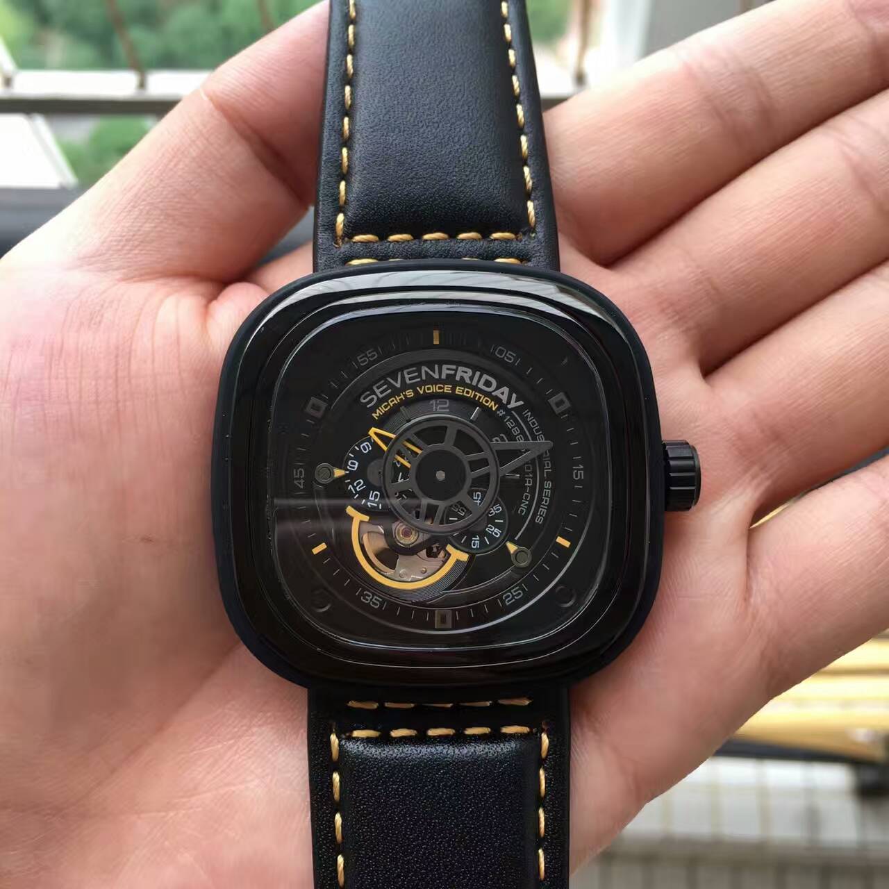 七個星期五 精品彩色系列腕錶 彩黃點綴 藍寶石鏡面 日本進口機芯 -rhid-117430